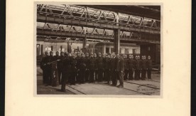 Kolejowa straż pożarna - zdjęcie grupowe pozowane